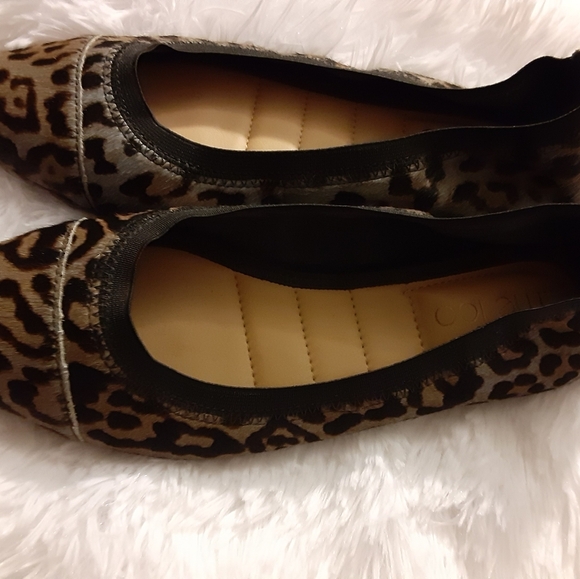 Size 6 Me Too furr leopard printed flat ballet shoes like new - Picture 12 of 16